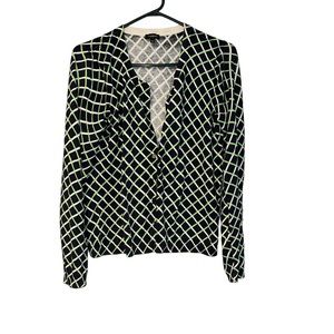- Talbots blue and green cardigan size medium